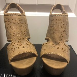 Size 9 Brown Wedges with heel